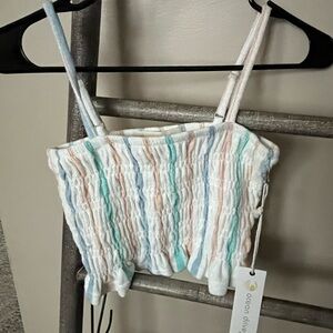 Ocean Drive Pastel Striped Tank Top